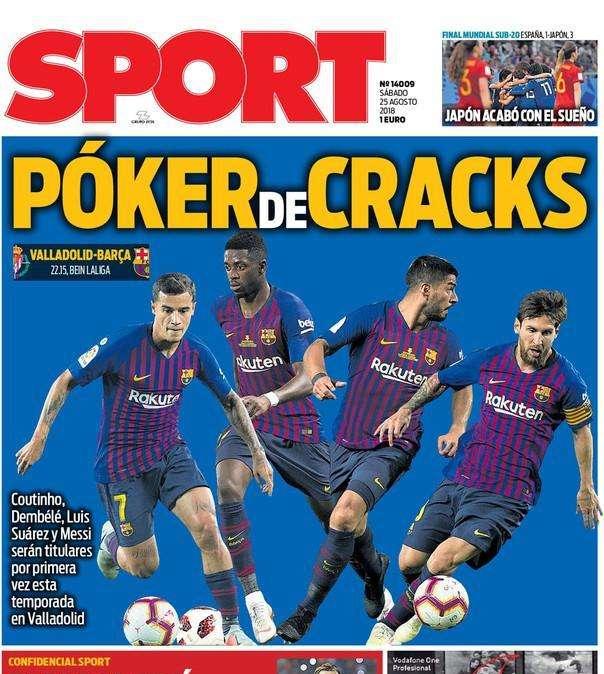 PORTADA - Sport: "Póker de cracks"
