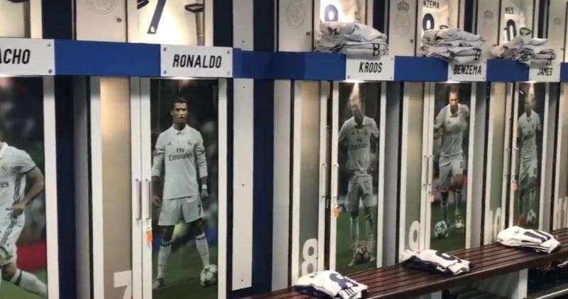 VIDEO - Todo listo en el vestuario del Real Madrid: las imágenes desde el Bernabéu