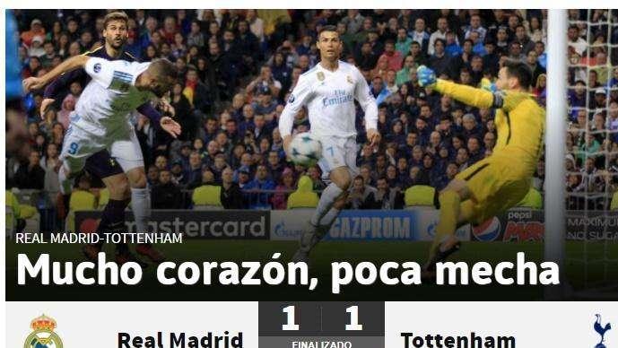 AS destaca la mala puntería blanca: "Mucho corazón, poca mecha"
