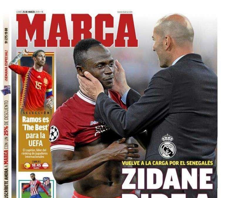 PORTADA - Marca: "Zidane pide a Mané"