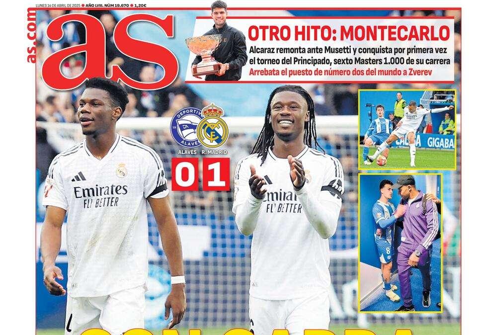 "Con garra y sin Mbappé" titula AS en portada