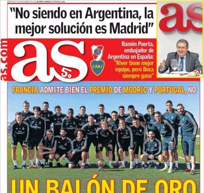 PORTADA - AS: "Un Balón de Oro que hace equipo"
