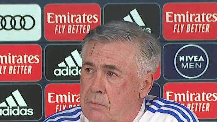 Ancelotti, en rueda de prensa: "No vamos a arriesgar con Benzema. Hazard y Bale..."