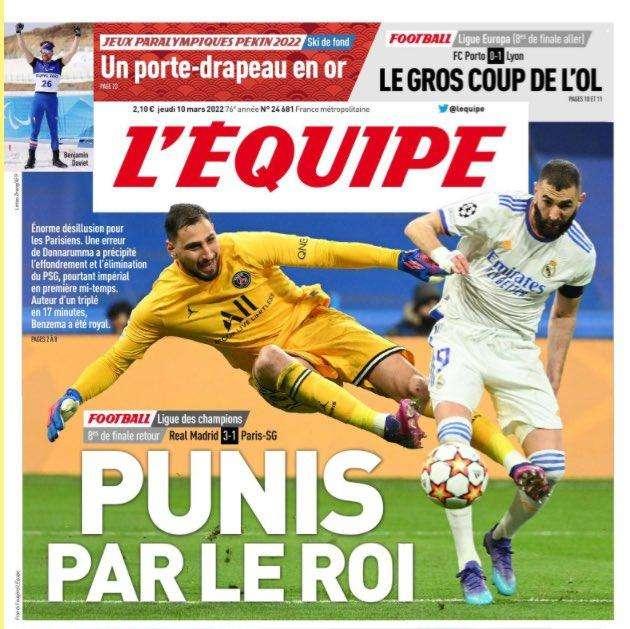 La prensa francesa ensalza a Benzema y carga duramente contra el PSG