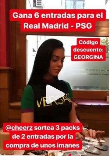 VÍDEO - ¡OJO! Georgina promociona un sorteo de entradas para el Real Madrid-PSG