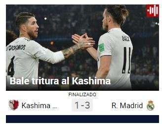 Marca se rinde al gales: "Bale tritura al Kashima"
