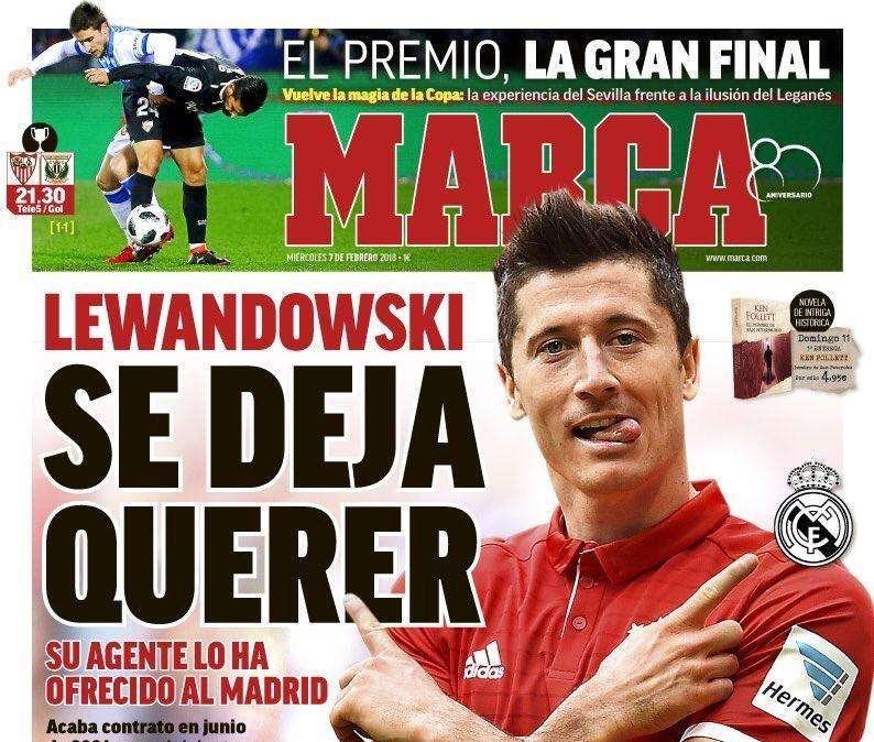 Marca - Lewandowski se deja querer: su agente lo ha ofrecido al Madrid