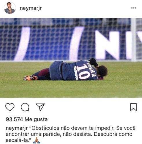 FOTO - Neymar: "Si topas con una pared, no desistas. Descubre cómo escalarla”