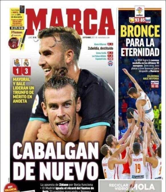PORTADA - Marca destaca la vuelta a la senda de la victoria: "Cabalgan de nuevo"