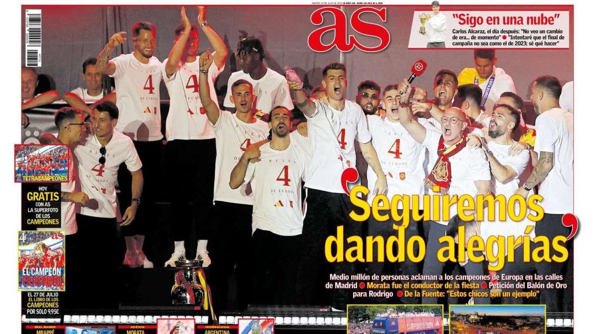 PORTADA | AS: "Mbappé estrena el blanco"