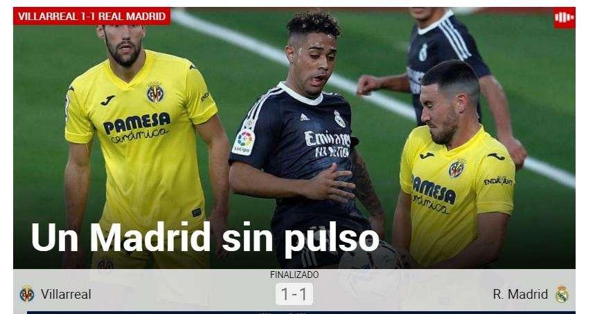 Marca: "Un Madrid sin pulso"