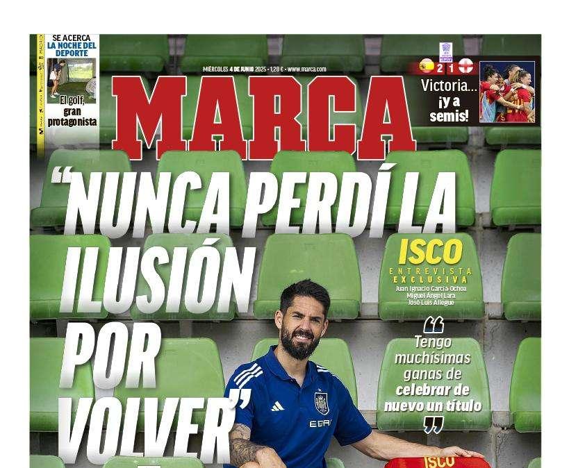 Isco, en la portada de Marca: "Nunca perdí la ilusión por volver"