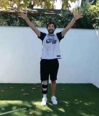 VÍDEO - Llull avanza en su recuperación: "Dos meses desde la operación y...muletas fuera!