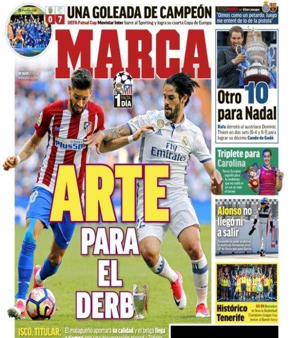 PORTADA - MARCA: "Arte para el derbi"