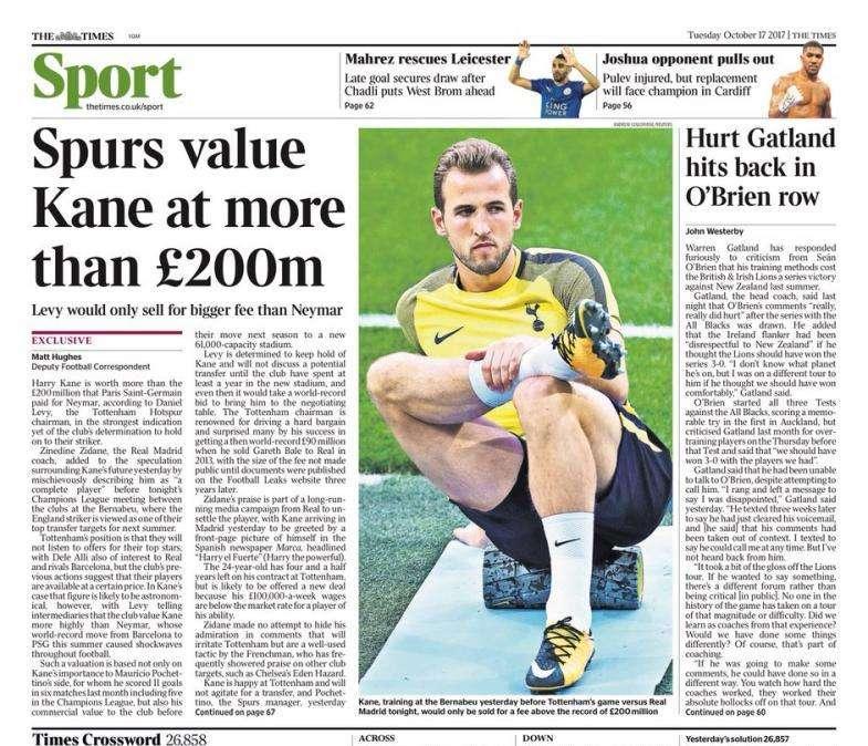 Times Sport - Levy quiere protagonizar de nuevo el fichaje más caro de la historia