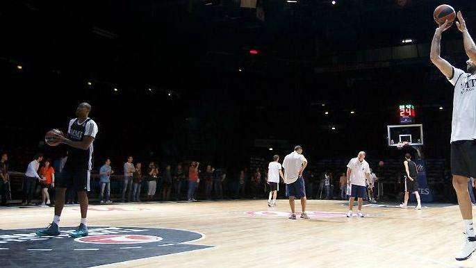 Primer entrenamiento en la cancha de la Final Four