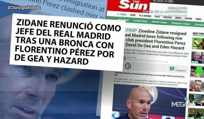 The Sun - Zidane renunció a seguir por los fichajes de De Gea y Hazard