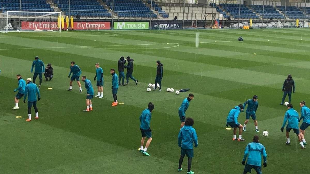 Informe del entrenamiento: Varane ya toca césped en Valdebebas