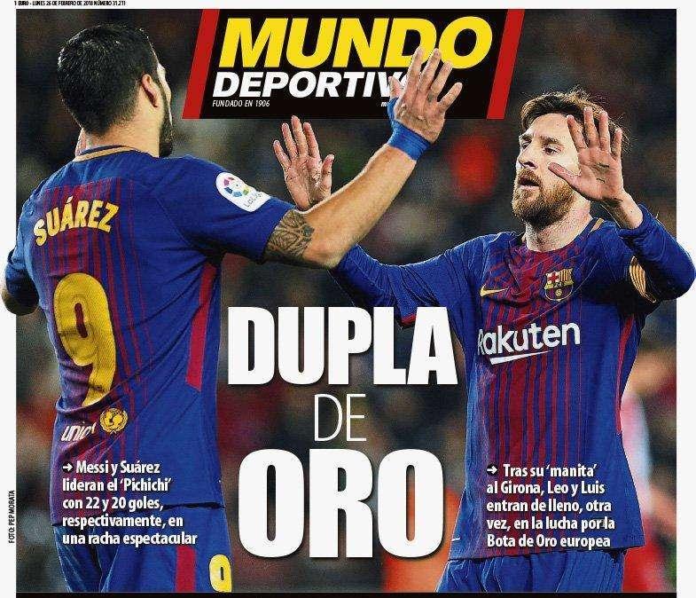 PORTADA - Mundo Deportivo lo tiene claro: "Dupla de oro"