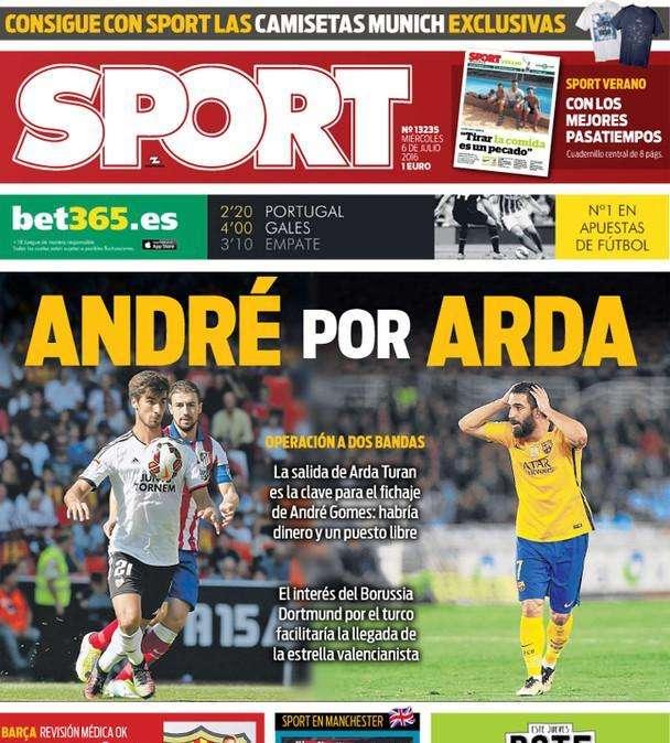 Portada Sport: André por Arda