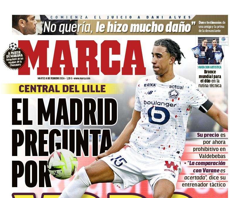 PORTADA | Marca: "El Madrid pregunta por Yoro"