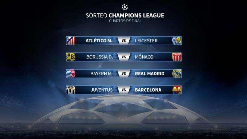DIRECTO BD - Sorteo Champions: Madrid-Bayern, Atleti-Leicester, Juve-Barcelona