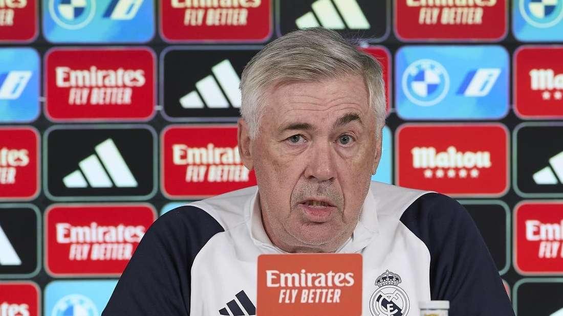Carlo Ancelotti: "Mañana juega Lunin. Mbappé..."