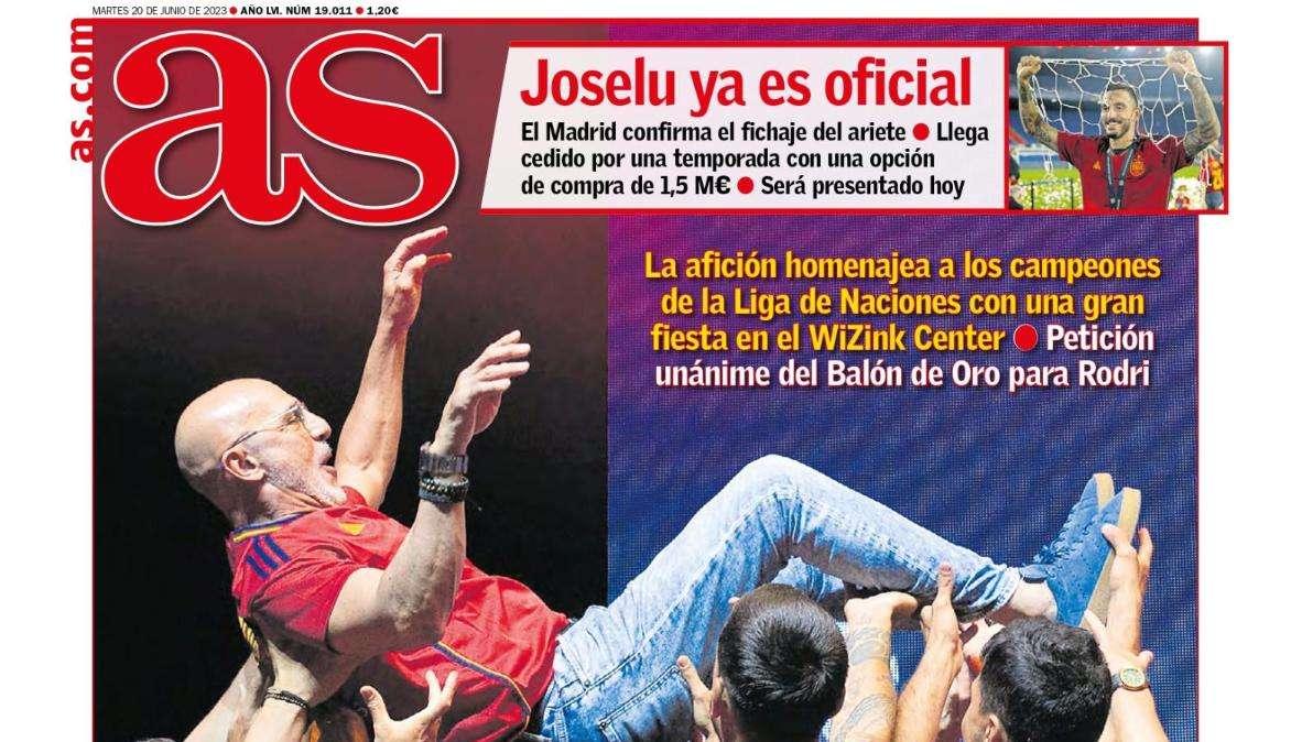 PORTADA | AS: "Joselu ya es oficial"
