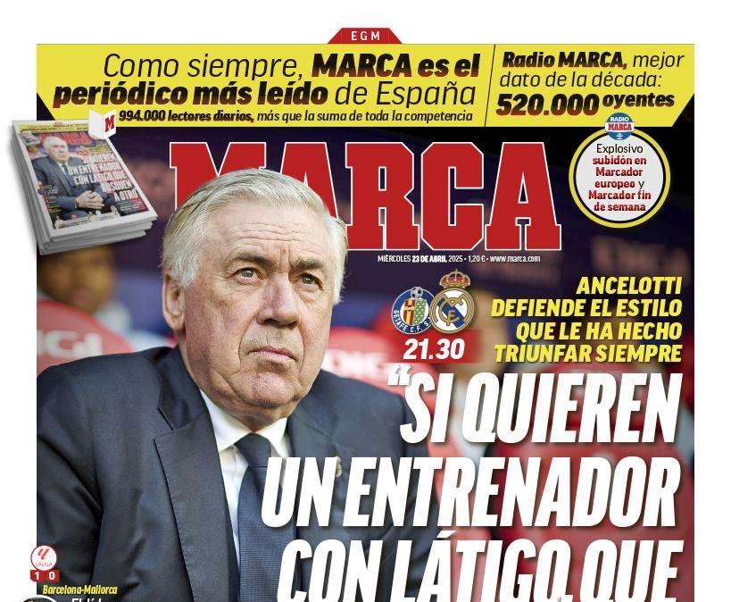 "Si quieren un entrenador con látigo, que busquen a otro": Portada Marca