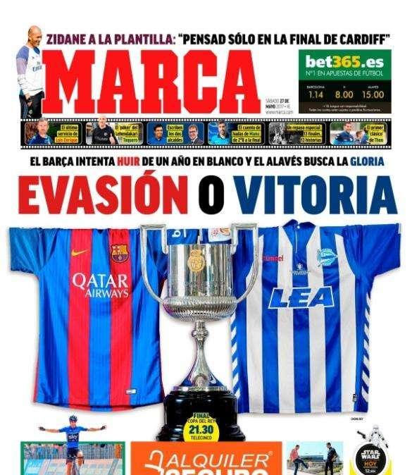 PORTADA - Marca: "Evasión o victoria en el Vicente Calderón"