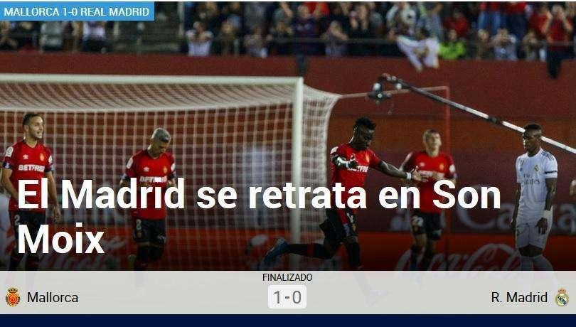Marca destaca que la derrota retrata la situación del Real Madrid