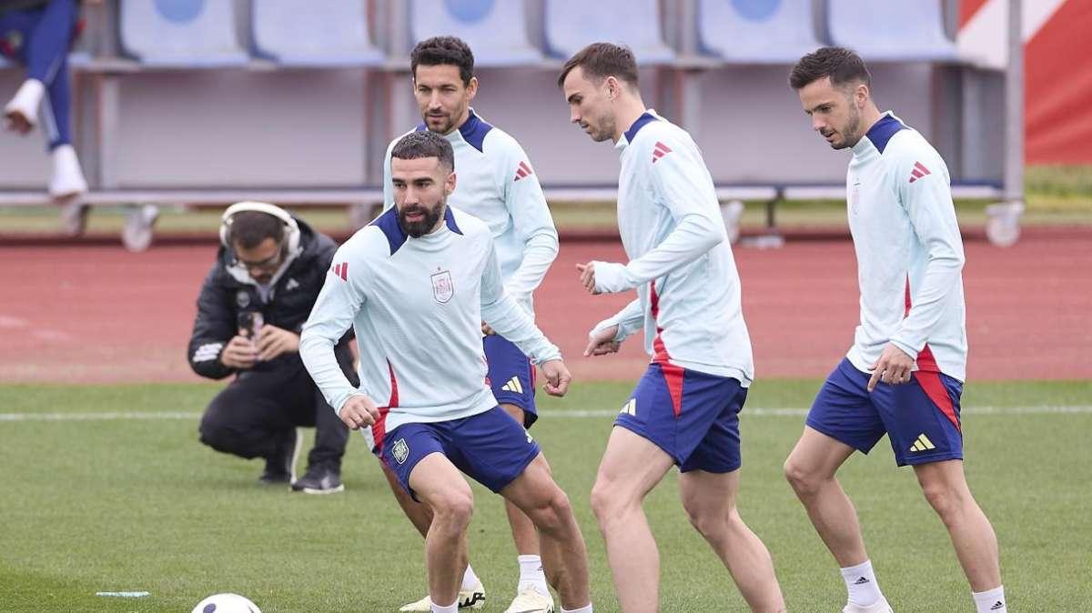 Las mejores imágenes del último entrenamiento de España