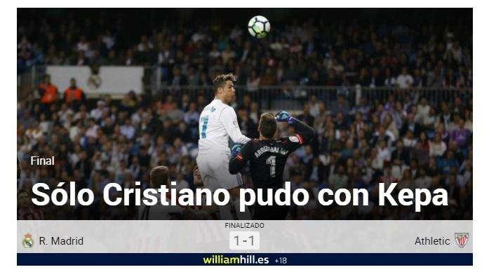 Marca ensalza la figura del 7 blanco: "Sólo Cristiano pudo con Kepa"