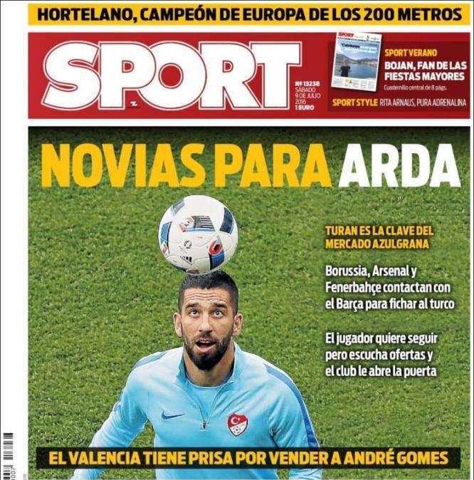 Portada Sport: Novias para Arda