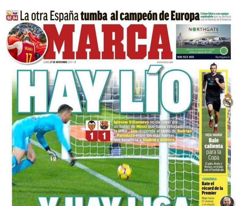 PORTADA - Marca: "Hay lío y hay Liga"