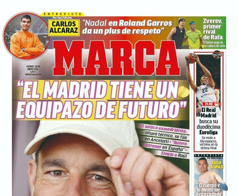 PORTADA | Marca, Van Nistelrooy: "El Madrid tiene un equipazo de futuro"