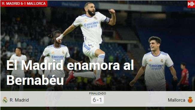Marca: "El Madrid enamora al Bernabéu"