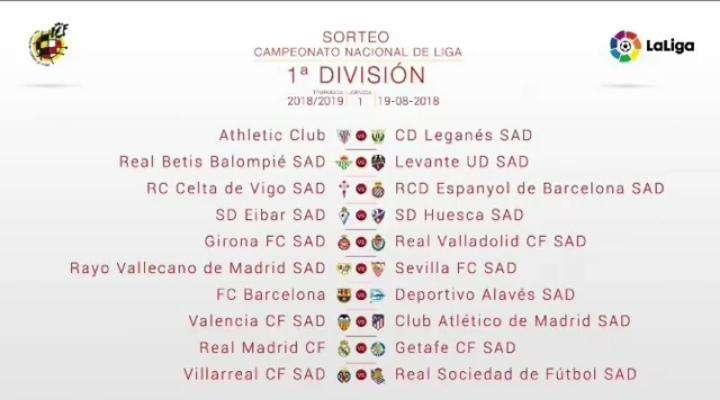 Ya se conocen las fechas más importantes de La Liga: el Madrid comenzará frente al Getafe y el clásico en la jornada 10 