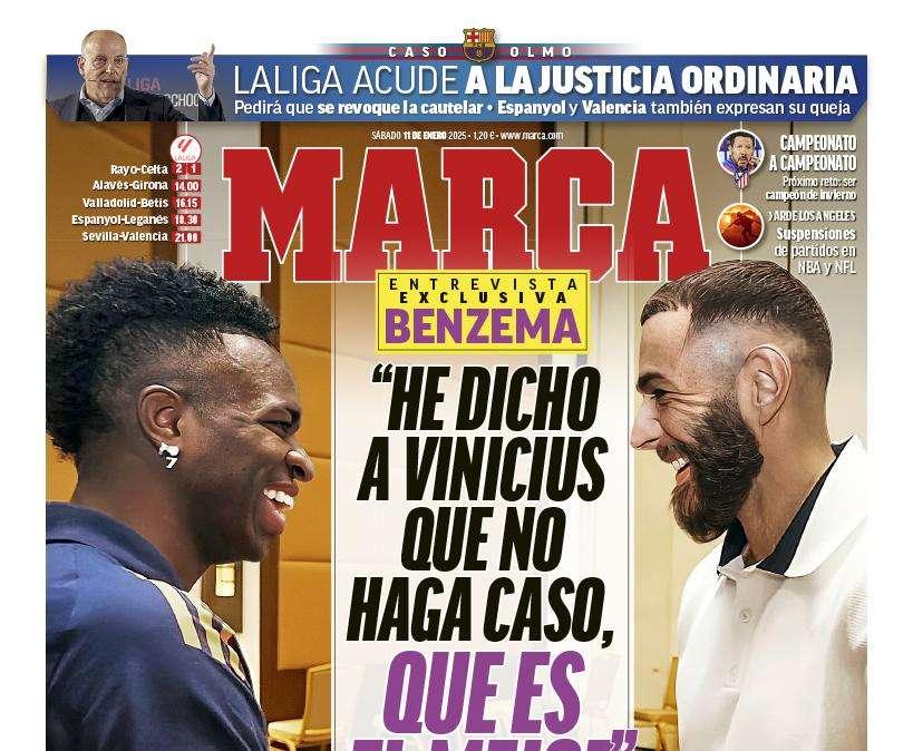 La entrevista a Benzema es la protagonista de la portada de Marca