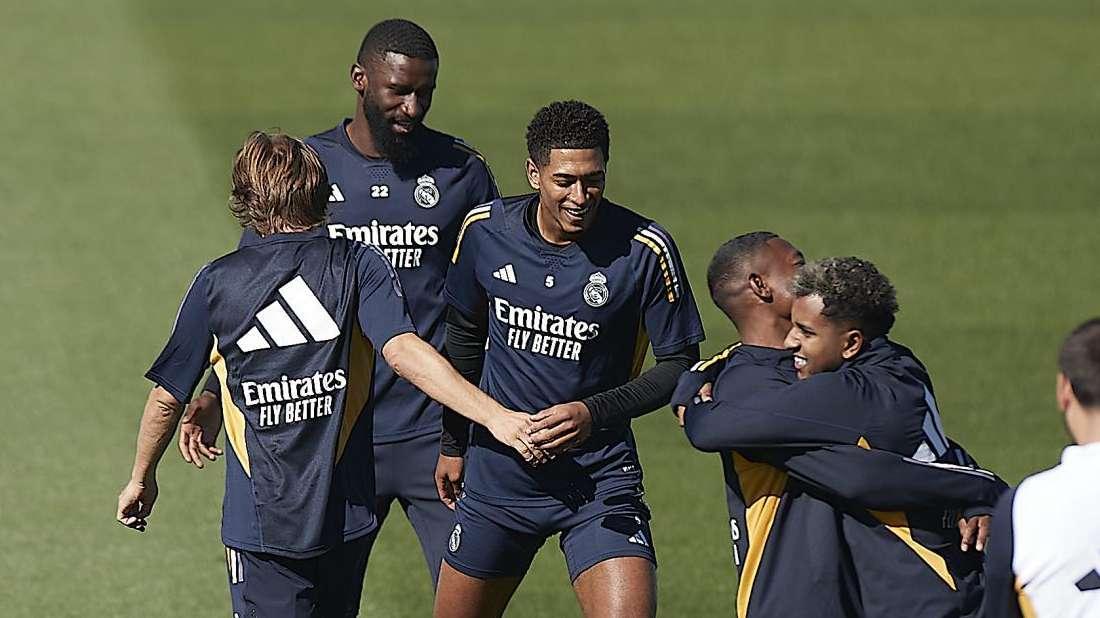 Bellingham, protagonista en el último entrenamiento del Real Madrid