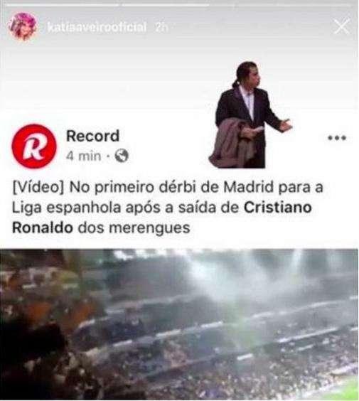 ¡Katia Aveiro la lía! Celebró por error cánticos a favor de Cristiano en el derbi
