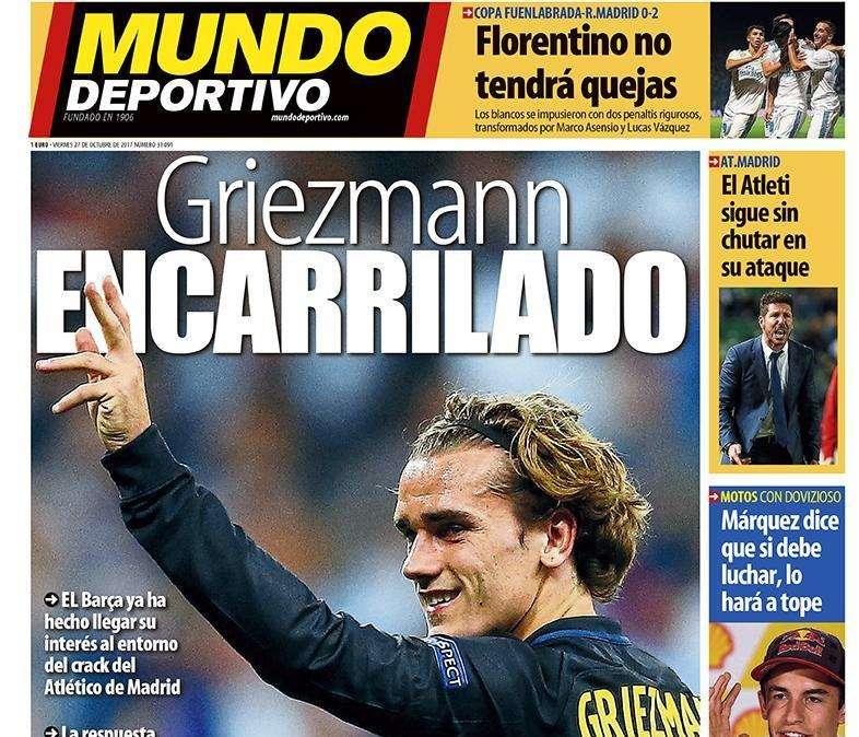 Mundo Deportivo - El Barça encarrila el fichaje de Griezmann