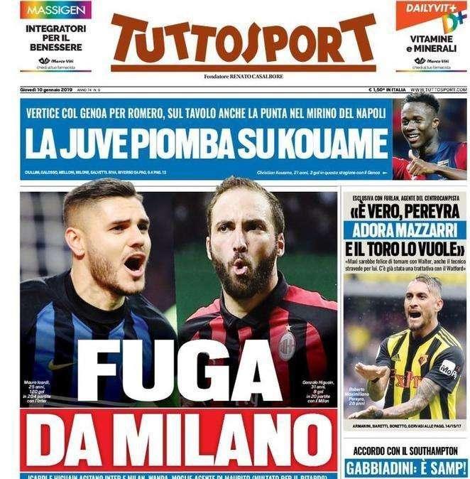 Tuttosport ya anuncia la salida de Mauro Icardi: "Fuga de Milán"