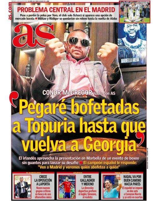 PORTADA | As: "Problema centran en el Madrid"