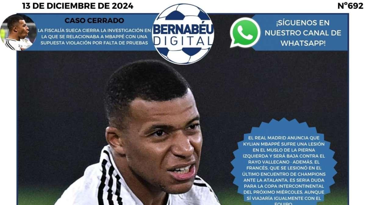 La lesión de Mbappé es protagonista en la portada BD: "Problemón Intercontinental"