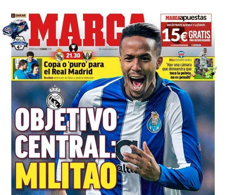 PORTADA - Marca - "Militao, el gran objetivo para reforzar la zaga"