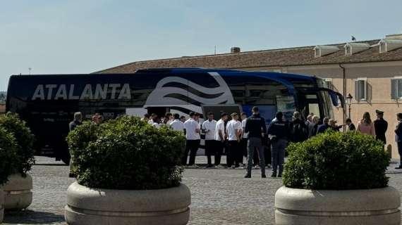 Anche l'Atalanta è al Quirinale, l'arrivo del pullman nerazzurro | VIDEO