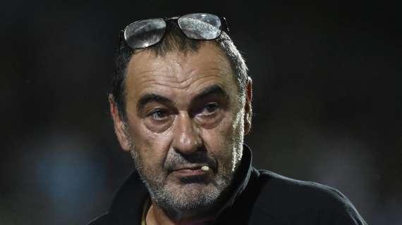 Sarri finisce nel mirino dei tifosi della Juve presenti all'Allianz Stadium