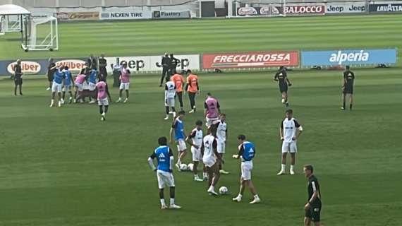 Juve, allenamento appena terminato. Vlahovic in gol in partitella