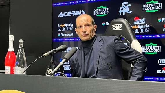 Allegri: "Domani gara complicata, da valutare Bonucci e Pogba. Chiesa potrebbe partire dall'inizio"